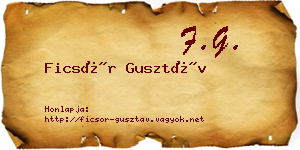 Ficsór Gusztáv névjegykártya