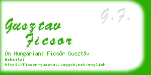 gusztav ficsor business card
