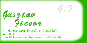 gusztav ficsor business card